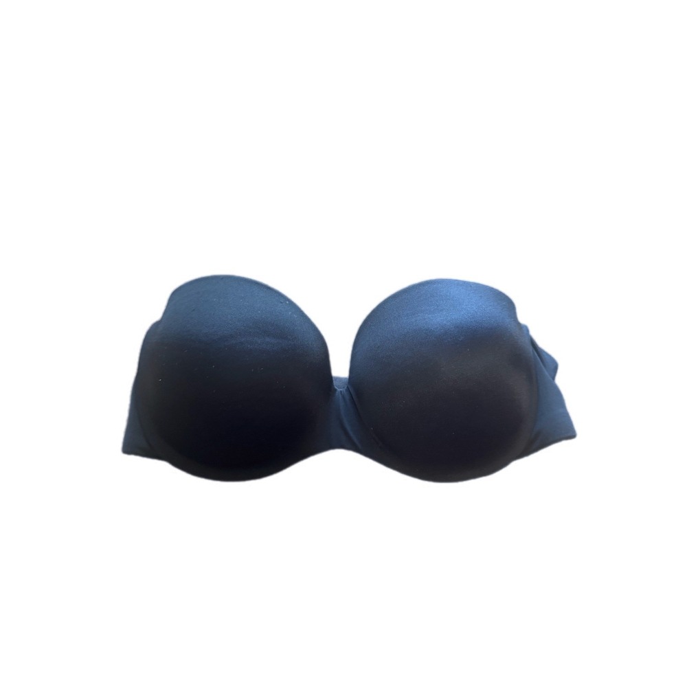 Warner's Strapless Bra Women 36C Black Excellent Molded Cup Seamless 1693W